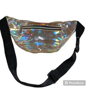 Gold Metallic Vinyl Belt Bag Fanny Pack